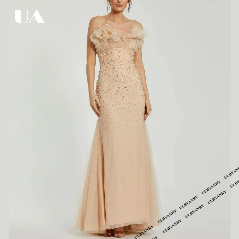 ULBYANRY Exquisite Mermaid Beaded Evening Dress Glamorous Ruffled Strapless Prom Dress Elegant Sleeveless Customized Party Dress
ULBYANRY Exquisite Mermaid Beaded Evening Dress Glamorous Ruffled Strapless Prom Dress Elegant Sleeveless Customized Party Dress