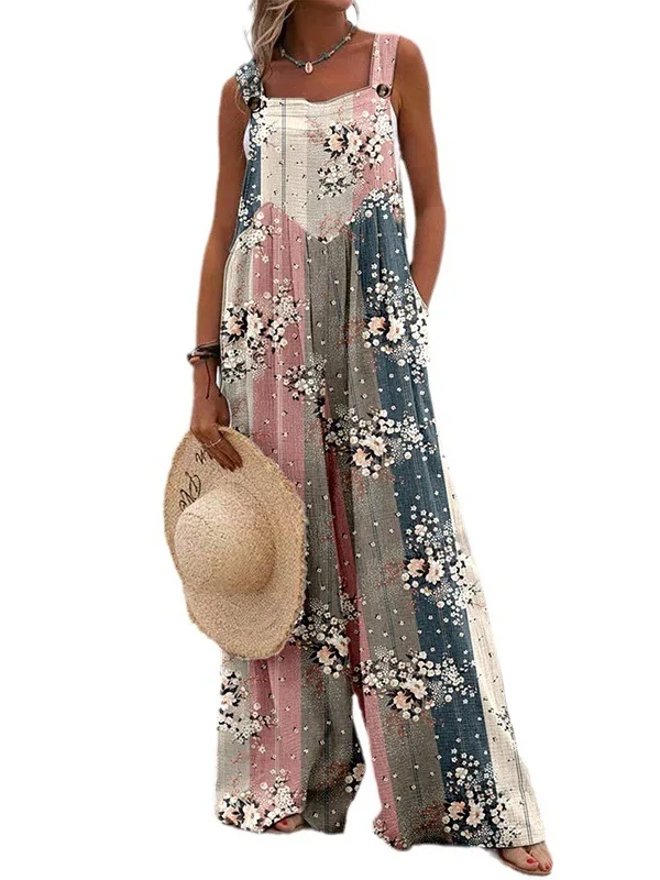 Women's plus Size Printed Overalls Faionable Bib Overalls Long Pants Polyester Fabric Regular Thin Summer New Arrivals
Women's plus Size Printed Overalls Faionable Bib Overalls Long Pants Polyester Fabric Regular Thin Summer New Arrivals