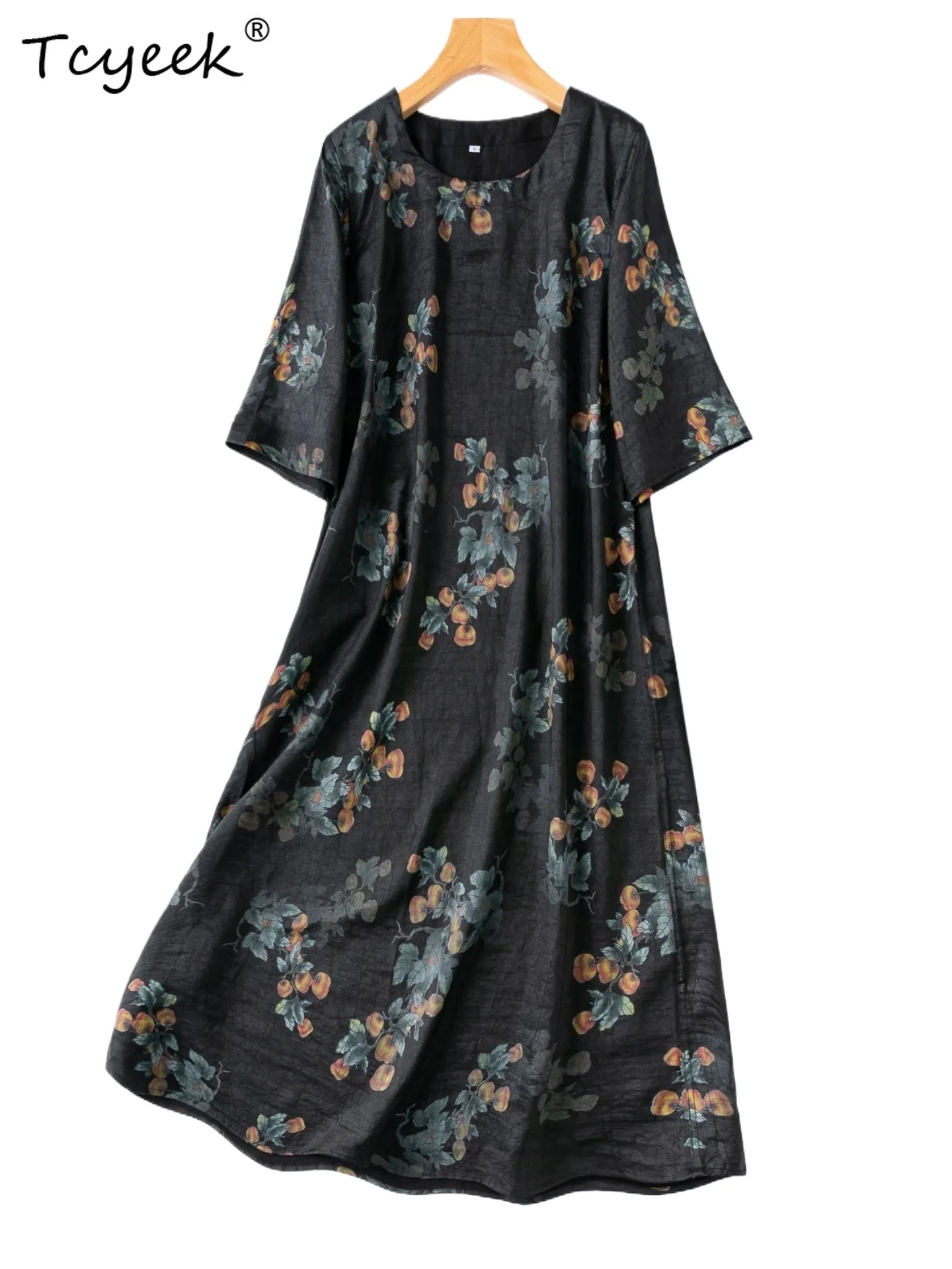 Tcyeek 100% Natural Mulberry Silk Vintage Dress Summer Clothes Elegant Dresses for Women Party Dress Pullover Vestido Feminino
Tcyeek 100% Natural Mulberry Silk Vintage Dress Summer Clothes Elegant Dresses for Women Party Dress Pullover Vestido Feminino