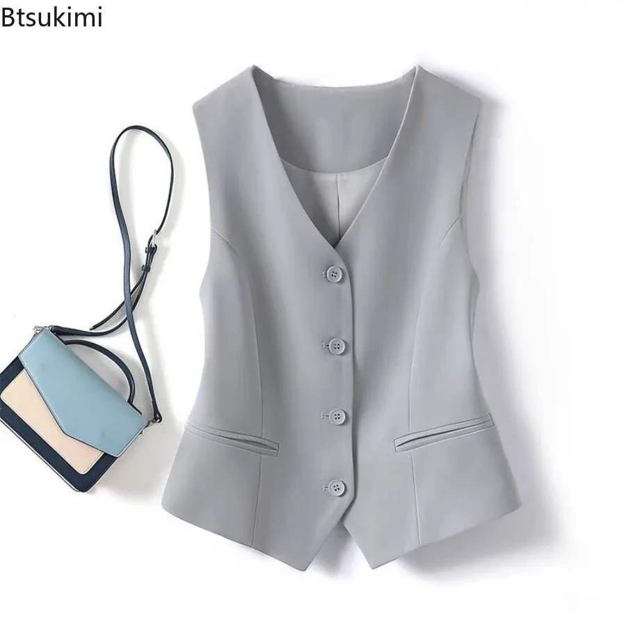 Костюм Жилет Женский весенне-осенний новый модный однобортный однобортный облегающий костюм без рукавов без рукавов S-3XL
Костюм Жилет Женский весенне-осенний новый модный однобортный однобортный облегающий костюм без рукавов без рукавов S-3XL