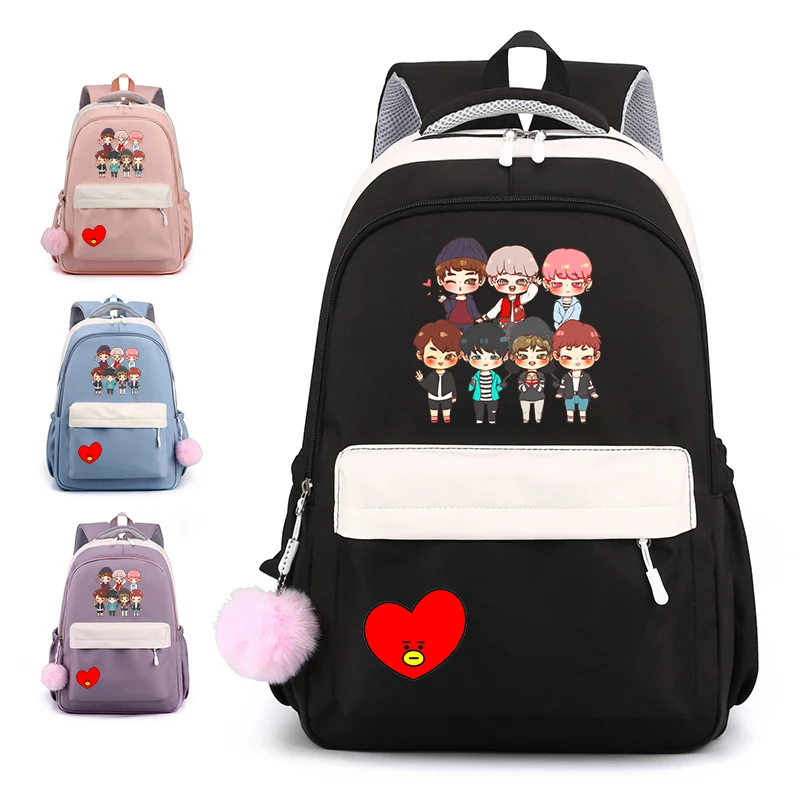 New fashion Korean K-POP group pattern backpack cartoon K-pop backpack school leisure backpack large capacity backpacks
New fashion Korean K-POP group pattern backpack cartoon K-pop backpack school leisure backpack large capacity backpacks