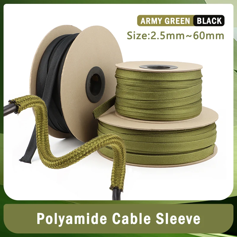 Polyamide Cable Sleeve 2.5mm - 60mm Tight Nylon Braided Wire Wrap High Density Insulated Protection Expandable Polyamide Sheath
Polyamide Cable Sleeve 2.5mm - 60mm Tight Nylon Braided Wire Wrap High Density Insulated Protection Expandable Polyamide Sheath