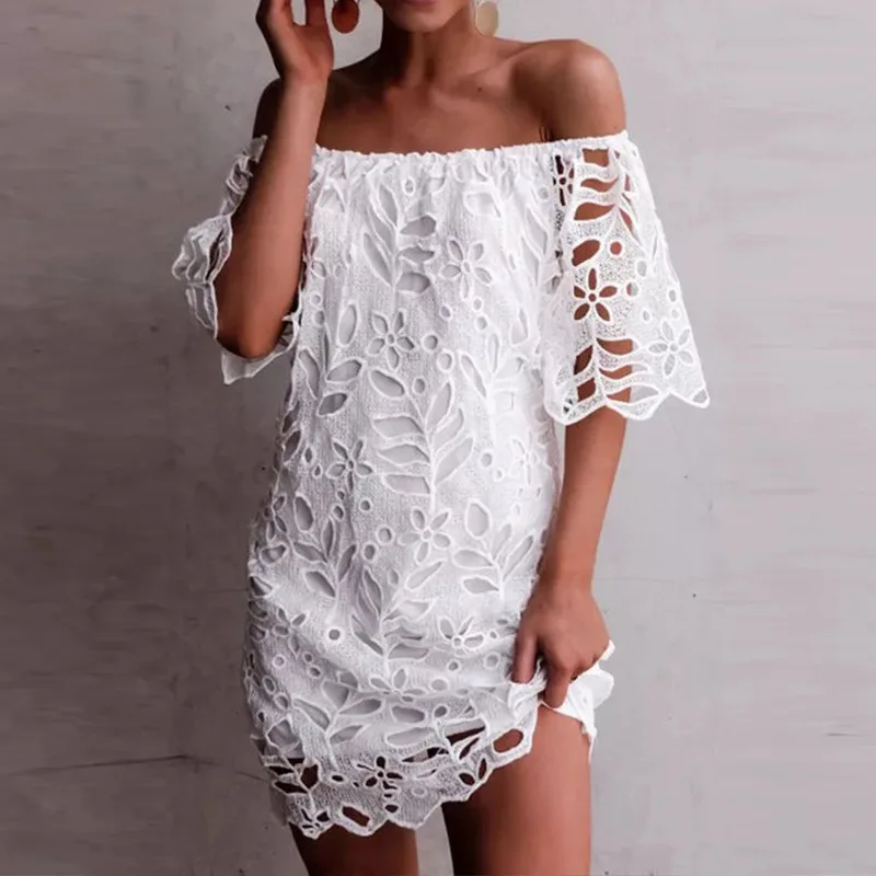 New Women's Sexy Off Shoulder Lace Short Dress 2025 Bohemian Style Summer Leisure Vacation strapless Fashion Short Skirt
New Women's Sexy Off Shoulder Lace Short Dress 2025 Bohemian Style Summer Leisure Vacation strapless Fashion Short Skirt