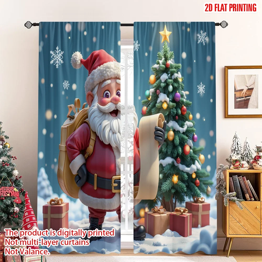 2pcs 2D flat printing Christmas Scene Curtain Santa Christmas Tree Gifts_b 100% Polyester Without Electricity Festive Curtains
2pcs 2D flat printing Christmas Scene Curtain Santa Christmas Tree Gifts_b 100% Polyester Without Electricity Festive Curtains