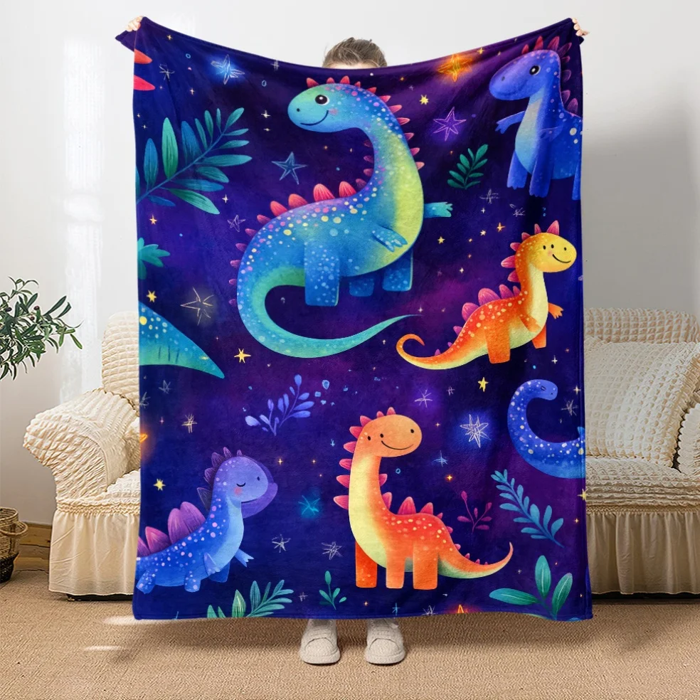 Dinosaur Polyester Fiber Blanket All Season Chunky Knit Throw for Sofa Bed Travel Camping Machine Washable Soft Shawl
Dinosaur Polyester Fiber Blanket All Season Chunky Knit Throw for Sofa Bed Travel Camping Machine Washable Soft Shawl