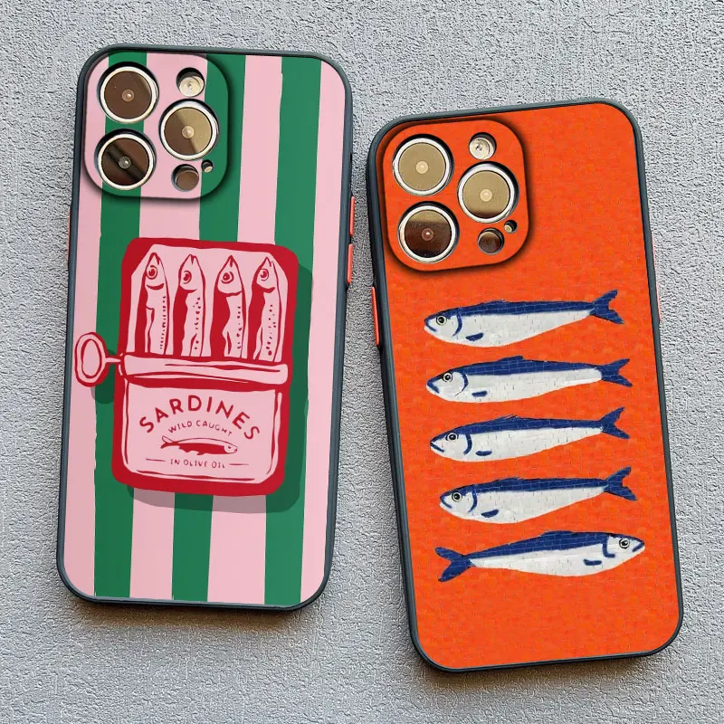 Fish Funny Sardines Phone Case For iPhone 17 14 13 12 Mini 11 Pro Max 16 15 Pro Max Plus XR XS X Matte Shockproof Back Cover
Fish Funny Sardines Phone Case For iPhone 17 14 13 12 Mini 11 Pro Max 16 15 Pro Max Plus XR XS X Matte Shockproof Back Cover