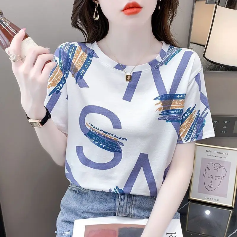 Summer New Letter Printing Youth T Shirts Short Sleeve All-match Thin Trend Loose Tops Tees Street Casual Fashion Women Clothing
Summer New Letter Printing Youth T Shirts Short Sleeve All-match Thin Trend Loose Tops Tees Street Casual Fashion Women Clothing