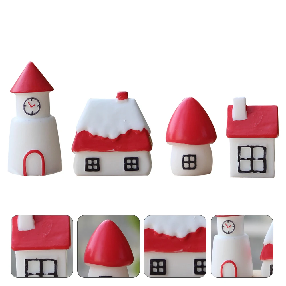 4pcs Winter House Decorations Mini Resin Ornaments Cute Little Houses for DIY Home Decoration Mini Castle Model
4pcs Winter House Decorations Mini Resin Ornaments Cute Little Houses for DIY Home Decoration Mini Castle Model