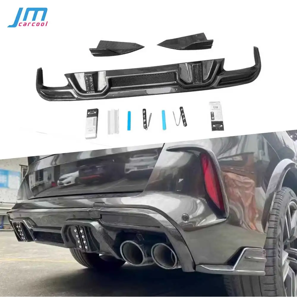 Real Carbon Fiber Rear Bumper Lip Diffuser Spoiler With Light with Splitters L Style For BMW F95 X5M F96 X6M 2020-2024 Car
Real Carbon Fiber Rear Bumper Lip Diffuser Spoiler With Light with Splitters L Style For BMW F95 X5M F96 X6M 2020-2024 Car