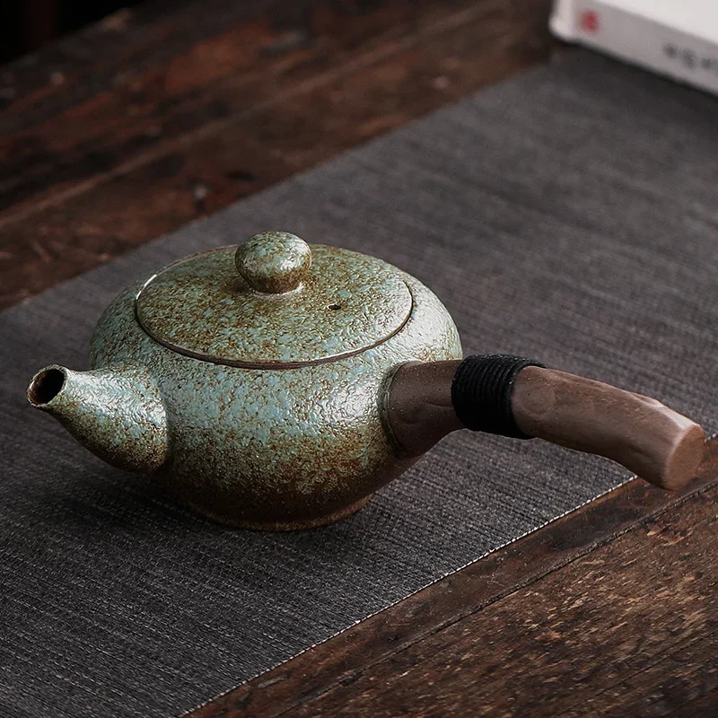 240ml Coarse Pottery Side Handle Pot Ceramic Household Chinese Kung Fu Tea Set Tea Making Pot Single Pot Tea Ceremony Customized
240ml Coarse Pottery Side Handle Pot Ceramic Household Chinese Kung Fu Tea Set Tea Making Pot Single Pot Tea Ceremony Customized