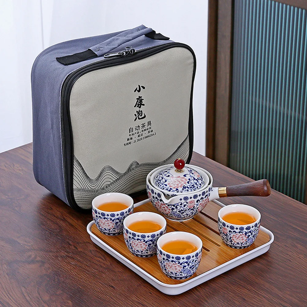 Travel Tea Set 1 Pot 4 Cups Chinese Kit Rotatable Ceramic Teapot Cups Portable Home Office Use Safe Reliable Long
Travel Tea Set 1 Pot 4 Cups Chinese Kit Rotatable Ceramic Teapot Cups Portable Home Office Use Safe Reliable Long