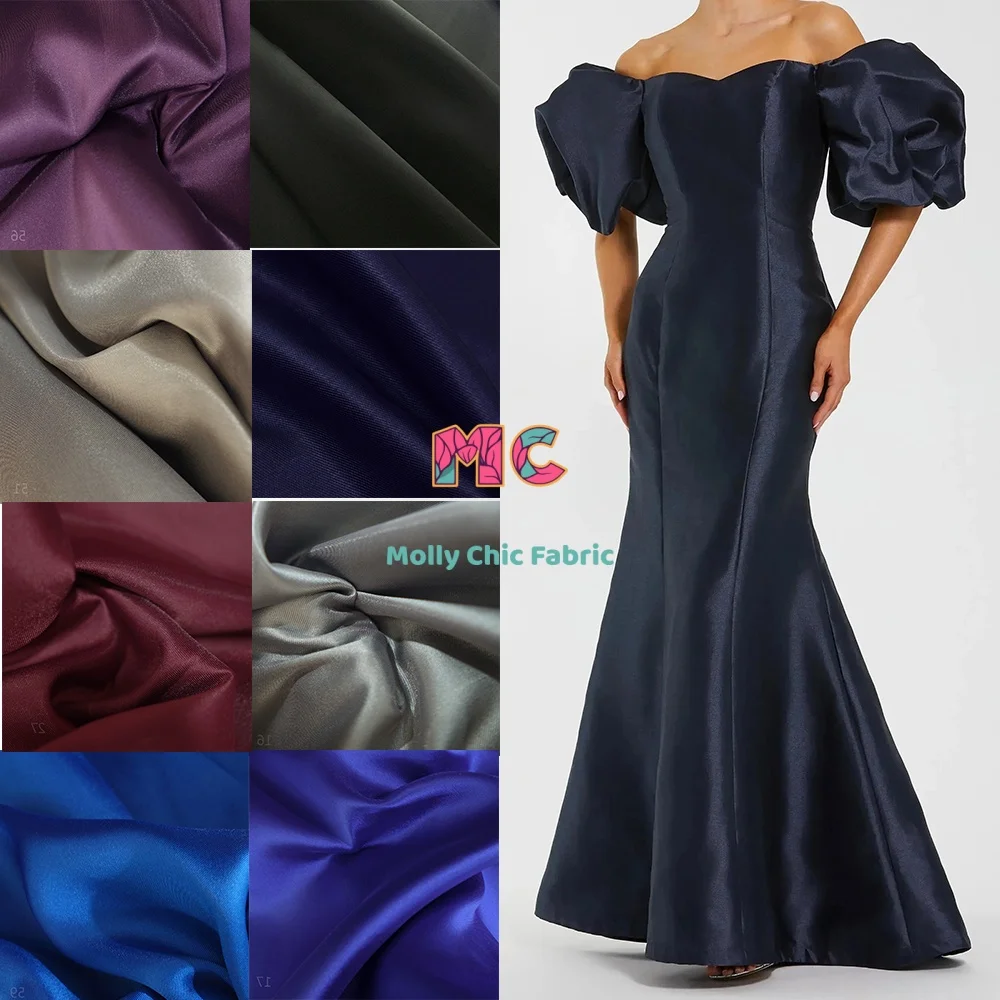 New Mikado twill satin fabric sewing wedding dresses high-end formal dress fabric COS high-end customized solid color fabric
New Mikado twill satin fabric sewing wedding dresses high-end formal dress fabric COS high-end customized solid color fabric