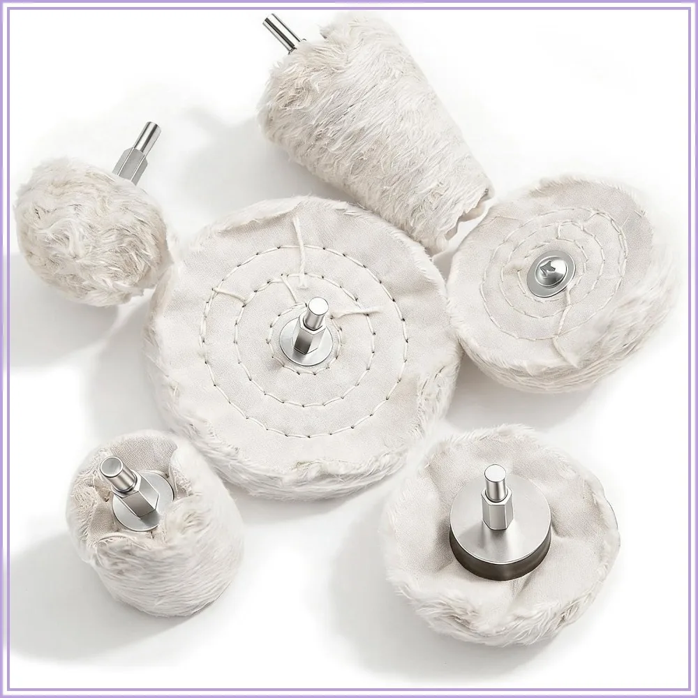 6Pcs Buffing Wheel Kit for Drill - Polish Metal, Wood, Jewelry, Glass, Plastic
6Pcs Buffing Wheel Kit for Drill - Polish Metal, Wood, Jewelry, Glass, Plastic