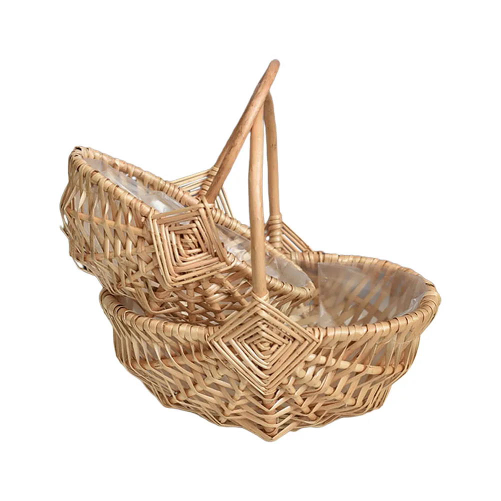 2pcs Handwoven Rattan Flower Baskets Portable Storage Baskets for Home Decor Wedding Banquet Stage Plants Arrangement
2pcs Handwoven Rattan Flower Baskets Portable Storage Baskets for Home Decor Wedding Banquet Stage Plants Arrangement