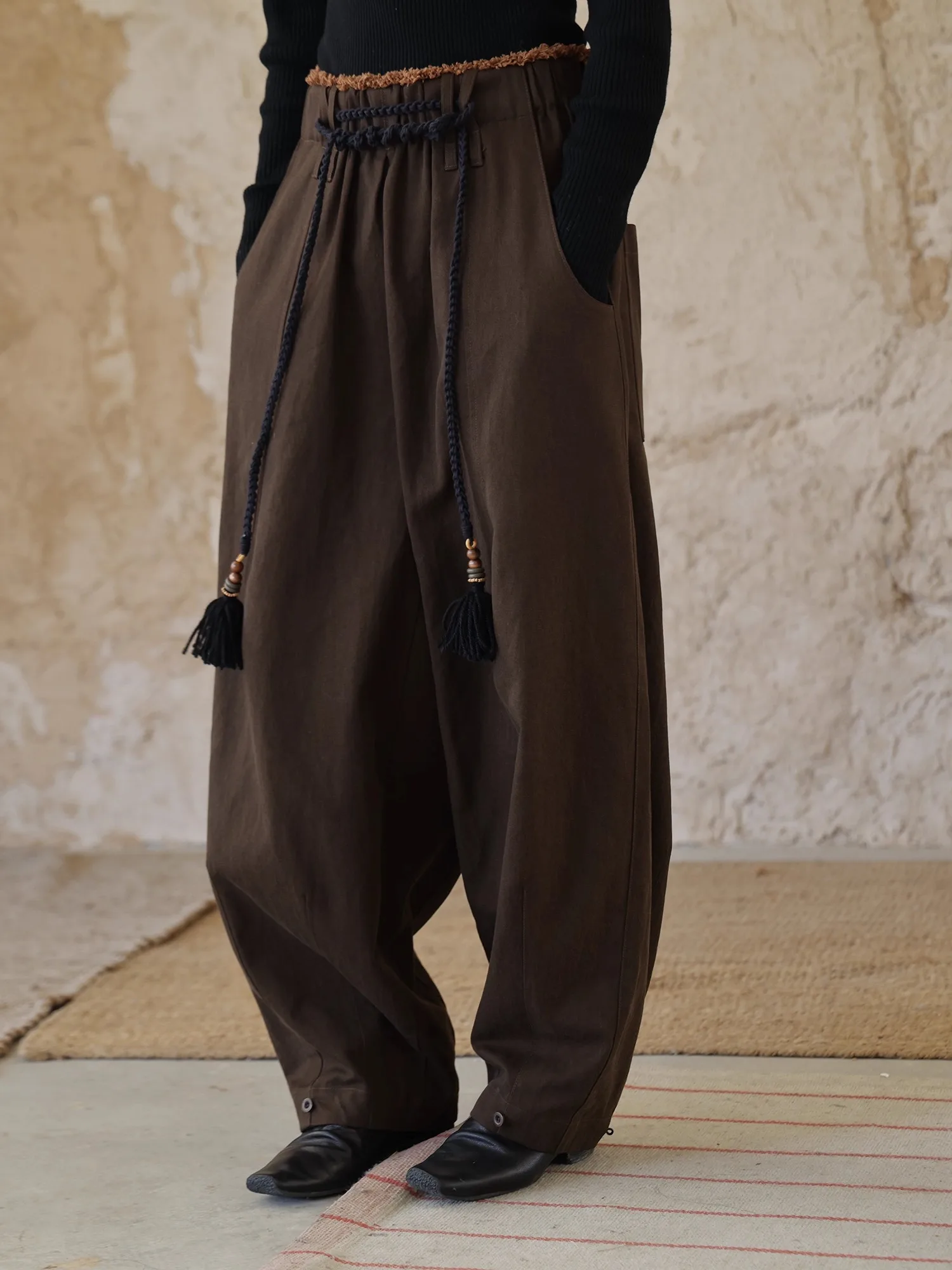 Ele Vintage High Waist Wide Leg Pants Comfortable Elastic Waist Loose Fit Color Blo Casual Trousers for Women
Ele Vintage High Waist Wide Leg Pants Comfortable Elastic Waist Loose Fit Color Blo Casual Trousers for Women