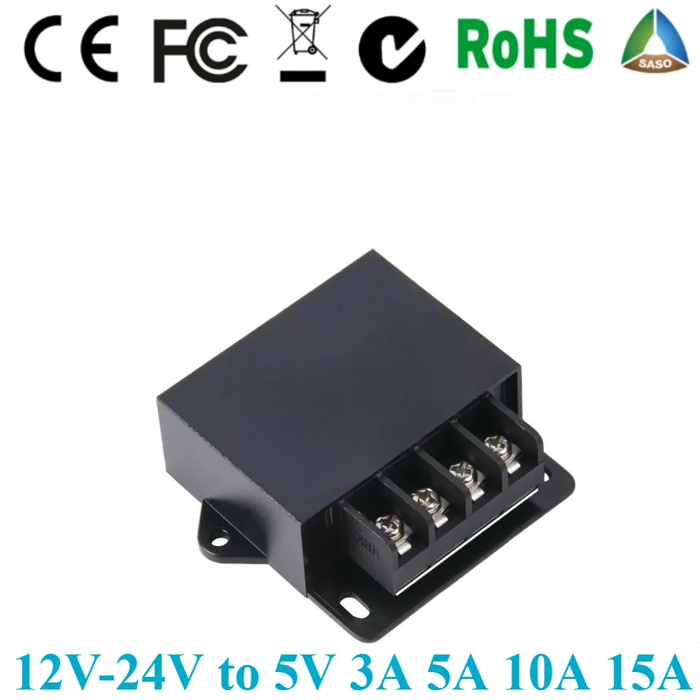 DC12V-24V to 5V 3A 5A 10A 15A Buck Regulator Step-Down Voltage Electric Power Converter Mini Supply Module CE ROHS Certificated
DC12V-24V to 5V 3A 5A 10A 15A Buck Regulator Step-Down Voltage Electric Power Converter Mini Supply Module CE ROHS Certificated