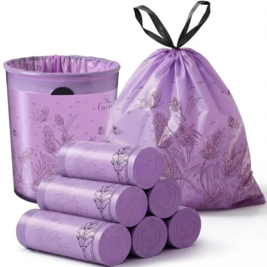 250 Counts Trash Bags Lavender Scented 4 Gallon Small Drawstring Garbage Bags Odor Resistant Purple Printed Plastic Trash Can L
250 Counts Trash Bags Lavender Scented 4 Gallon Small Drawstring Garbage Bags Odor Resistant Purple Printed Plastic Trash Can L