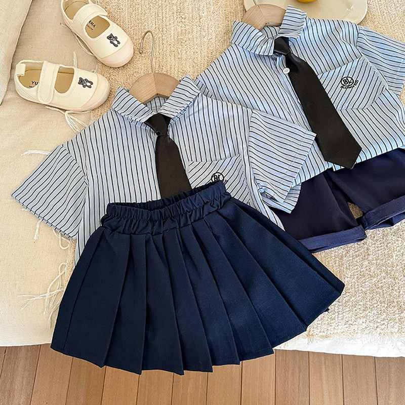 Girls&Boys Clothes Set Preppy Dance Clothes Set Kids School Casual Outfit Shorts Sets Toddler Shirt And Shorts Suits Size 2-13Y
Girls&Boys Clothes Set Preppy Dance Clothes Set Kids School Casual Outfit Shorts Sets Toddler Shirt And Shorts Suits Size 2-13Y