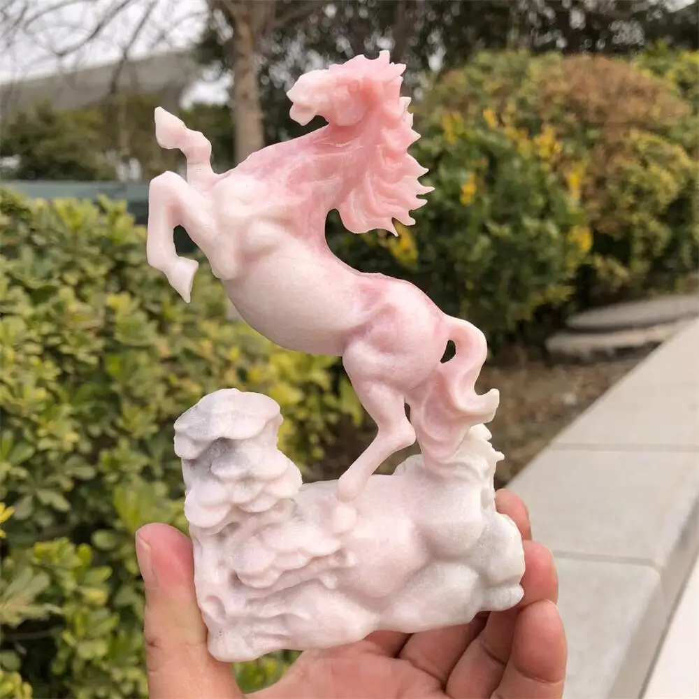 Pink Opal Horse Carving Statue Crystal Healing Animal Figurine Reiki Home Decor Gift Stone Craft 1pcs
Pink Opal Horse Carving Statue Crystal Healing Animal Figurine Reiki Home Decor Gift Stone Craft 1pcs
