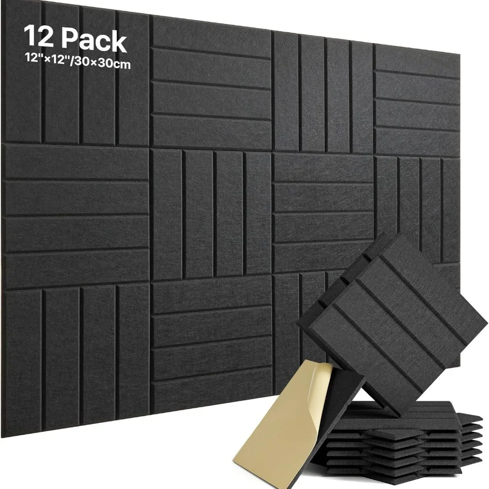30x30cm 12 Packs Self-Adhesive PET Felt Acoustic Panel Cut Groove for Sound Absorption Sound Proof Home Studio Office
30x30cm 12 Packs Self-Adhesive PET Felt Acoustic Panel Cut Groove for Sound Absorption Sound Proof Home Studio Office