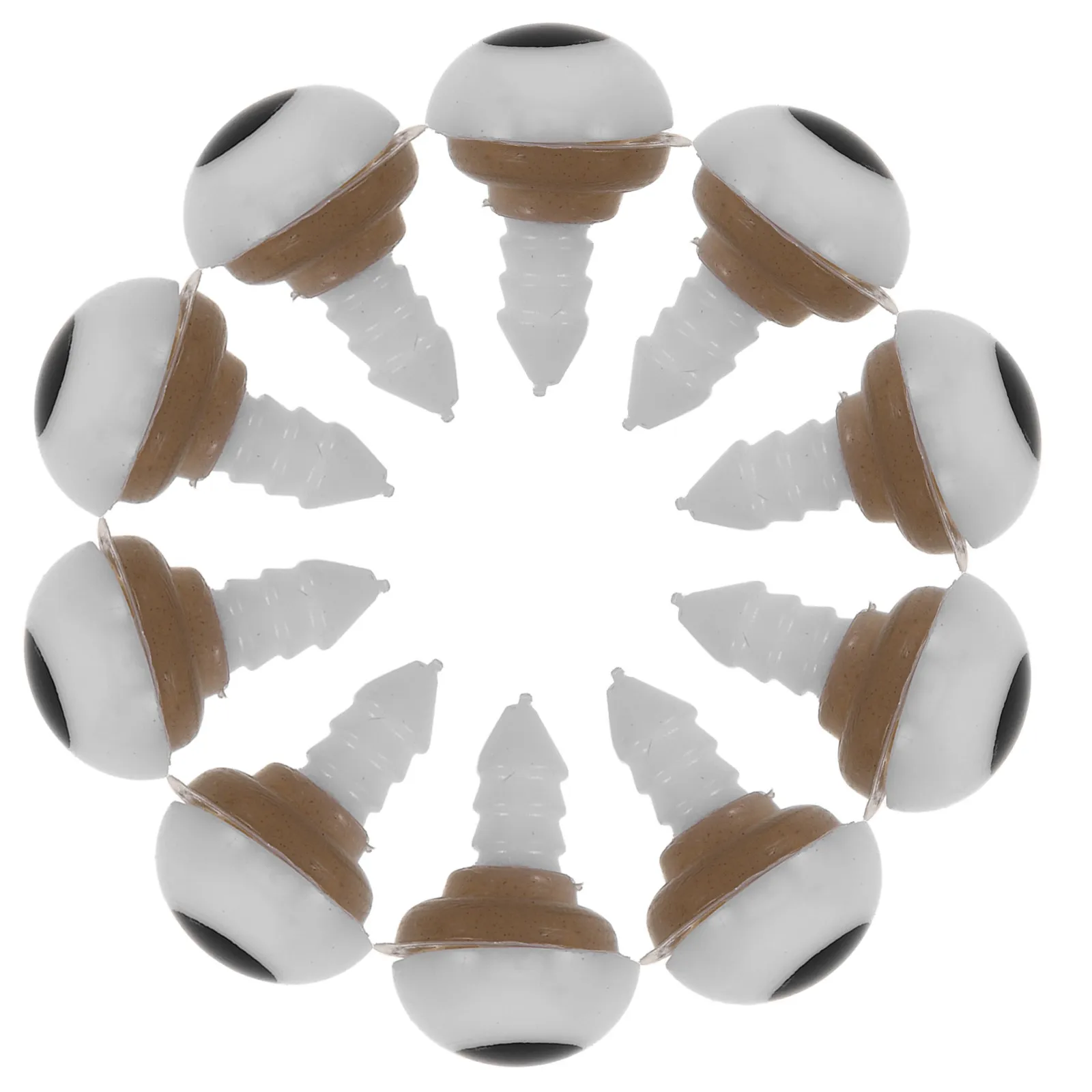 50Pcs White Plastic Safety Eyes 10Mm Threaded Shank for Crochet Stuffed Animals DIY Crafts Sew on Bear Cat Puppet Eyes
50Pcs White Plastic Safety Eyes 10Mm Threaded Shank for Crochet Stuffed Animals DIY Crafts Sew on Bear Cat Puppet Eyes