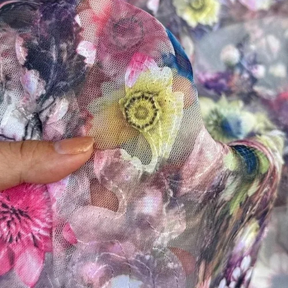 Mesh Fabric Colorful Flowers Patch Spring Summer Dress Clothing Apparel Sewing Fabrics for By Meter Diy Material Wholesale Cloth
Mesh Fabric Colorful Flowers Patch Spring Summer Dress Clothing Apparel Sewing Fabrics for By Meter Diy Material Wholesale Cloth