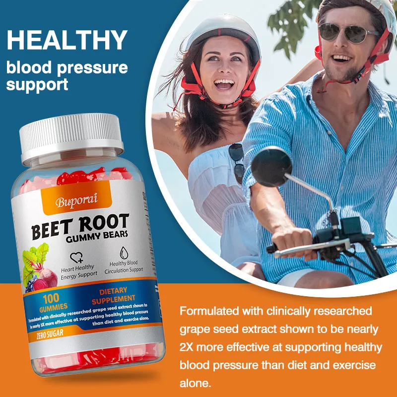 Beet Root Gummies - Antioxidant, Improve Blood Circulation, Support Heart & Cardiovascular Health, Improve Vitality and Immunity
Beet Root Gummies - Antioxidant, Improve Blood Circulation, Support Heart & Cardiovascular Health, Improve Vitality and Immunity