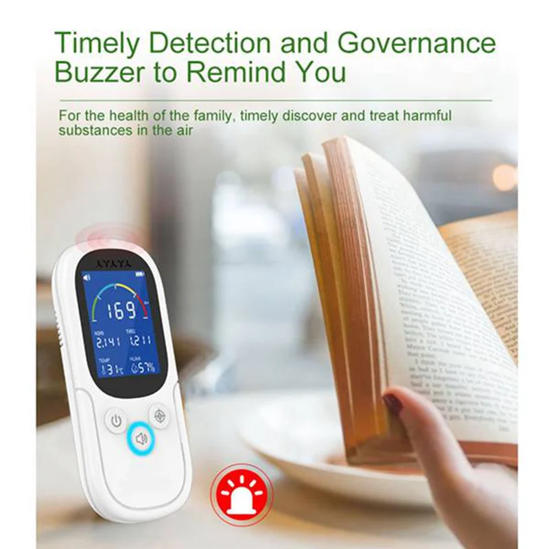 NOYAFA JMS12 Air Quality Monitor Formaldehyde TVOC Meter Portable Sensor Tester Temperature Humidity Detector
NOYAFA JMS12 Air Quality Monitor Formaldehyde TVOC Meter Portable Sensor Tester Temperature Humidity Detector