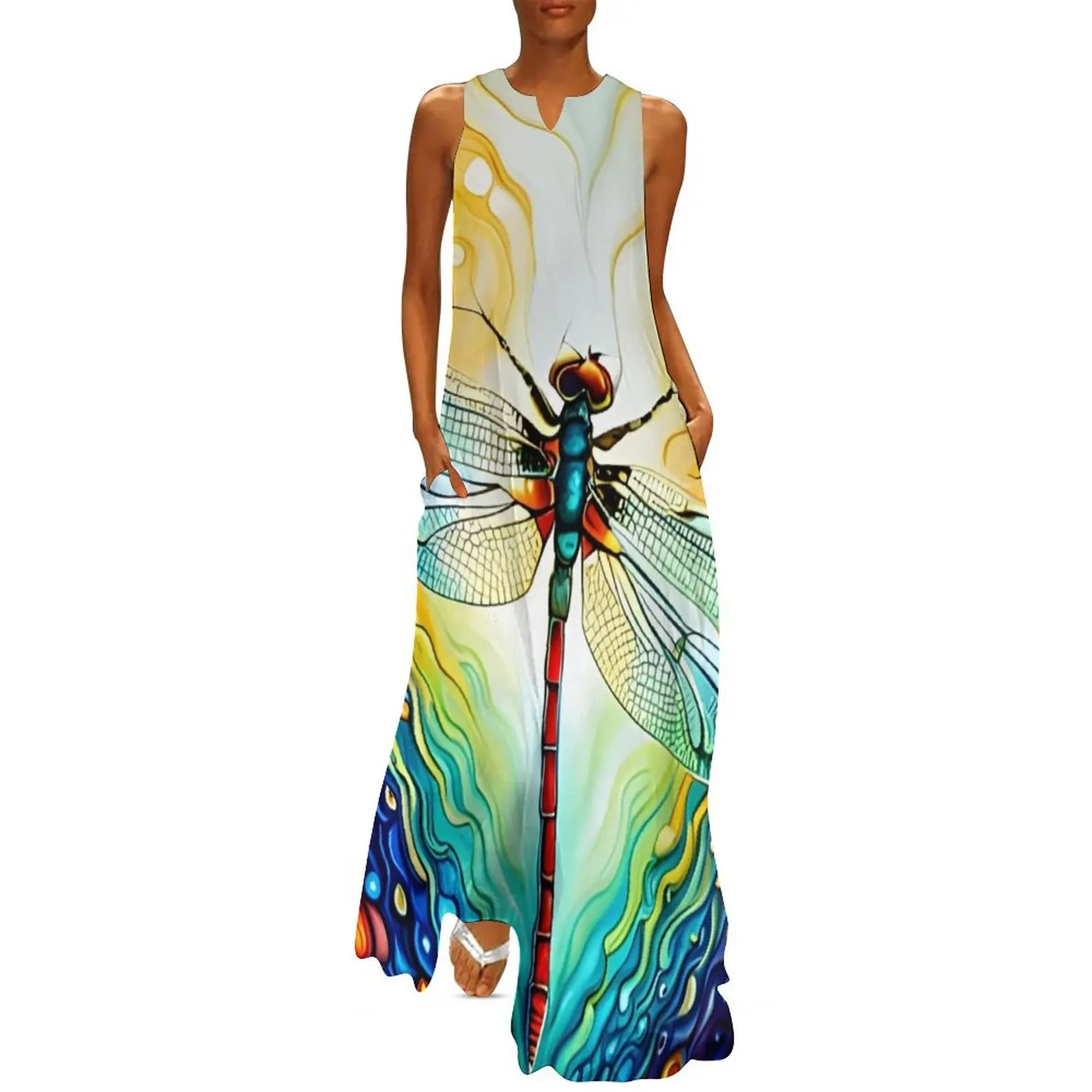 Dragonfly Stained Glass Cartoon Long Dress dresses for women 2025 elegant women's sets
Dragonfly Stained Glass Cartoon Long Dress dresses for women 2025 elegant women's sets