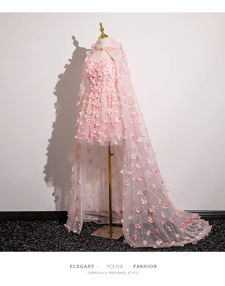 pink flowers short ball gown with cloak dream fairy princess dress studio/stage/chorus/Victorian gown/can customize make
pink flowers short ball gown with cloak dream fairy princess dress studio/stage/chorus/Victorian gown/can customize make