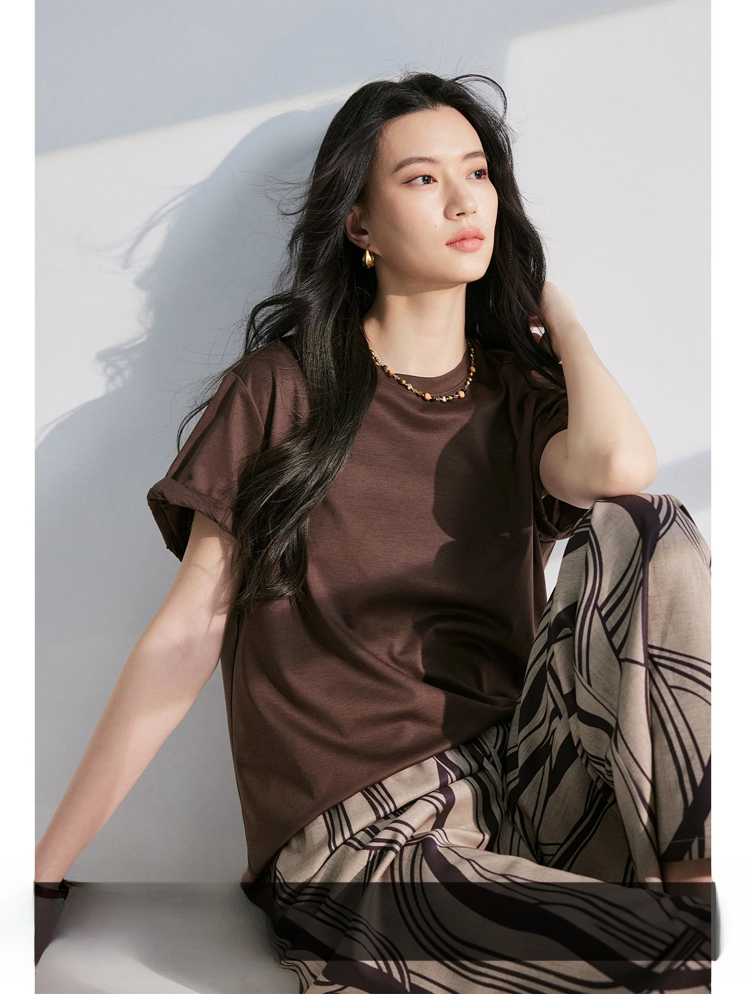 Hand-Tied Short-Sleeve round Neck T-Shirt Women's Summer Casual Loose Commute Silk Anti-Wrinkle Cool Feeling Cotton Blend
Hand-Tied Short-Sleeve round Neck T-Shirt Women's Summer Casual Loose Commute Silk Anti-Wrinkle Cool Feeling Cotton Blend