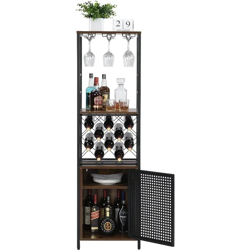 FURNITURE Wine Bar Cabinet for Liquor and Glass, Free Standing Rack, , Floor with Adjustable
FURNITURE Wine Bar Cabinet for Liquor and Glass, Free Standing Rack, , Floor with Adjustable