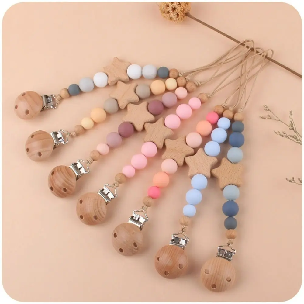 Colorful Wood Toddler Soother Holder Children Dummy Clips Baby Teether Toys Straps Pacifier Holder Clips Baby Pacifier Chain
Colorful Wood Toddler Soother Holder Children Dummy Clips Baby Teether Toys Straps Pacifier Holder Clips Baby Pacifier Chain