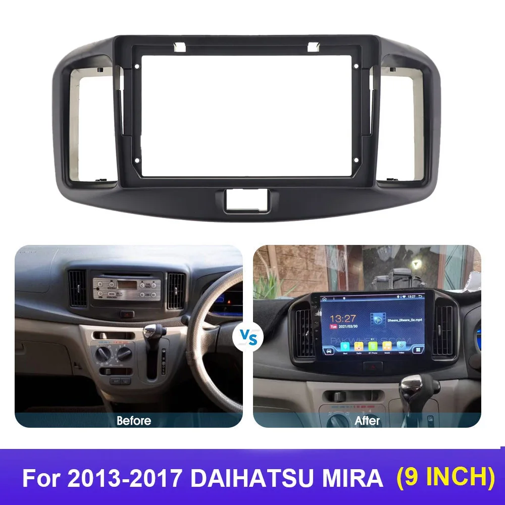 9-дюймовая автомобильная аудиорамка для DAIHATSU MIRA 2013-2017 годов, GPS-навигация, панель, радио, пластиковая рамка, комплект фасций
9-дюймовая автомобильная аудиорамка для DAIHATSU MIRA 2013-2017 годов, GPS-навигация, панель, радио, пластиковая рамка, комплект фасций