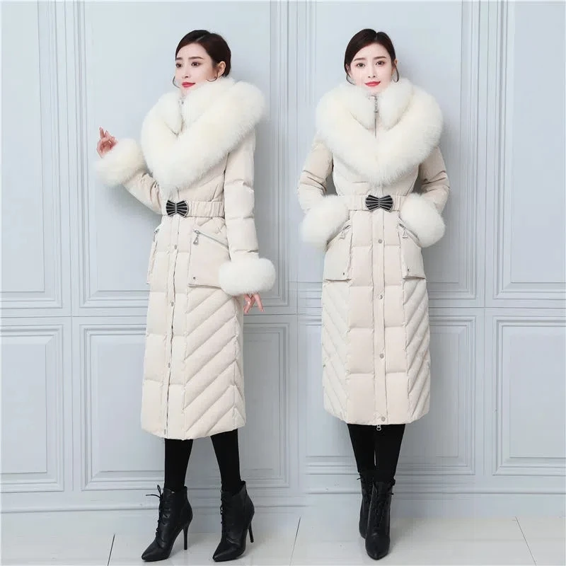 High Luxury Imitation Fox Fur Jacket Women Fashion Shiny Temperament Slim Down Coat Female Large Size Hooded Long Thick Parkas
High Luxury Imitation Fox Fur Jacket Women Fashion Shiny Temperament Slim Down Coat Female Large Size Hooded Long Thick Parkas
