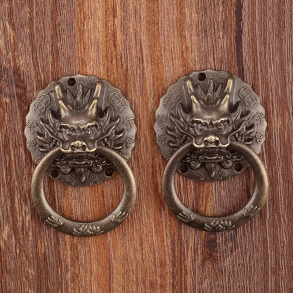 2 Pcs Vintage Dragon Head Cabinet Wardrobe Furniture Drawer Pull Handle Knob Ring Door Pull Handle Furniture Hareware 32*47mm
2 Pcs Vintage Dragon Head Cabinet Wardrobe Furniture Drawer Pull Handle Knob Ring Door Pull Handle Furniture Hareware 32*47mm