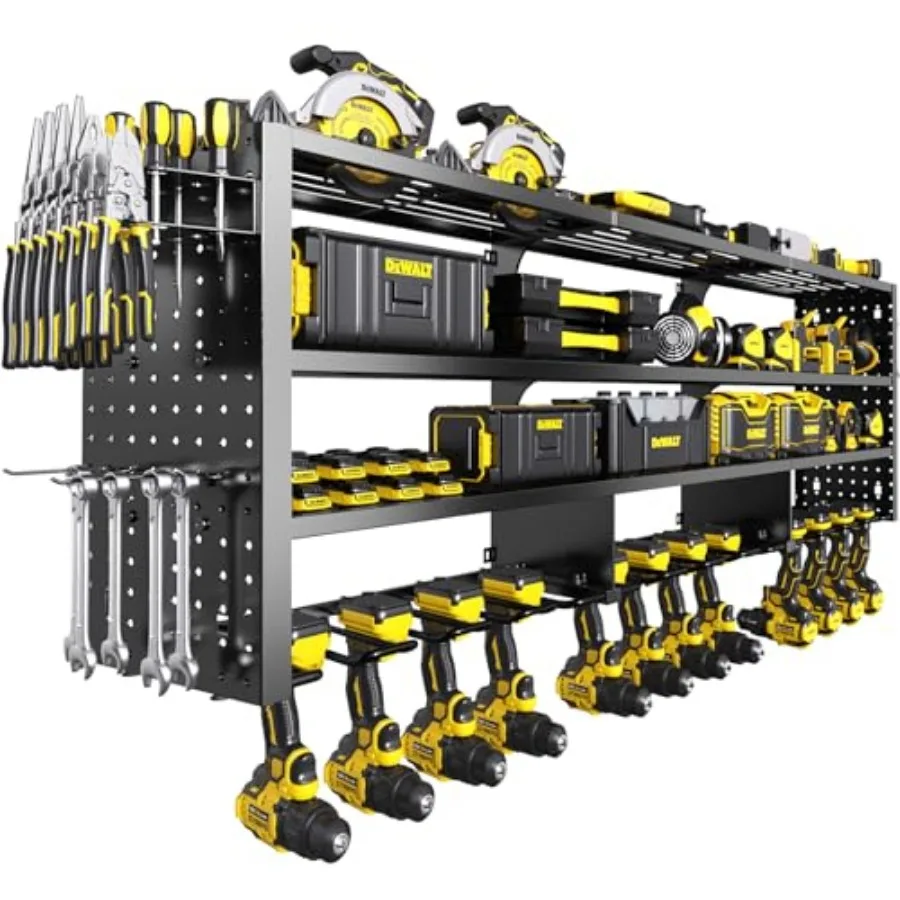 49" W Large Power Tool Organizer Wall Mount, 4 Layer Heavy Duty Metal Tool Storage Rack with 12 Drills Holder, Utility Racks fo
49" W Large Power Tool Organizer Wall Mount, 4 Layer Heavy Duty Metal Tool Storage Rack with 12 Drills Holder, Utility Racks fo