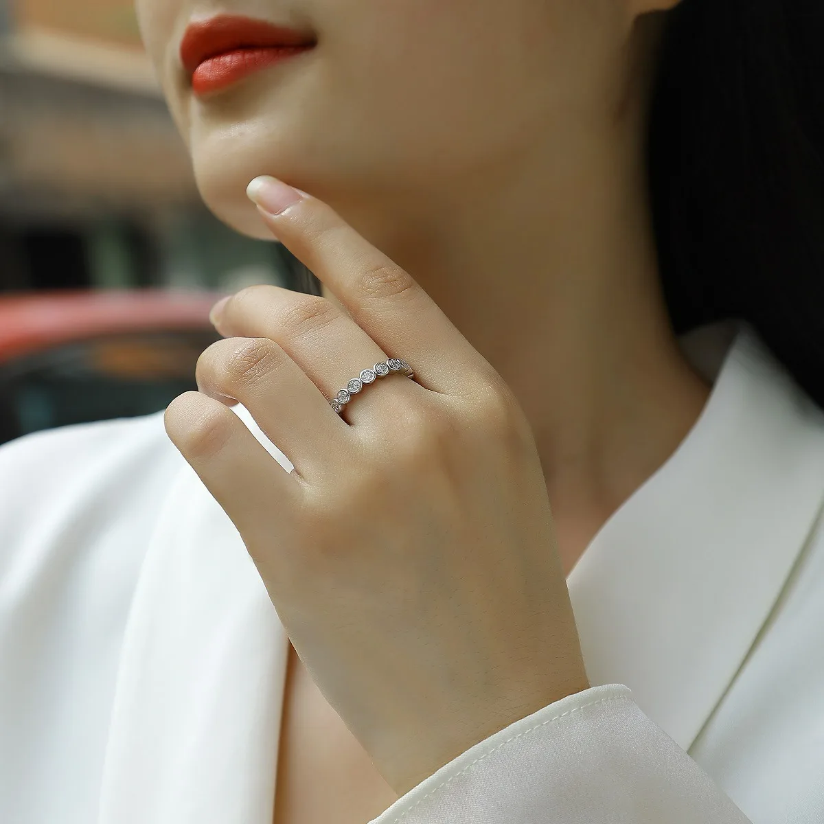 Кольцо с муассанитом цвета D, 2 мм, стерлинговое серебро 925 пробы, однотонное белое золото 18 карат, кольцо вечности, свадебные обручальные кольца для женщин
Кольцо с муассанитом цвета D, 2 мм, стерлинговое серебро 925 пробы, однотонное белое золото 18 карат, кольцо вечности, свадебные обручальные кольца для женщин