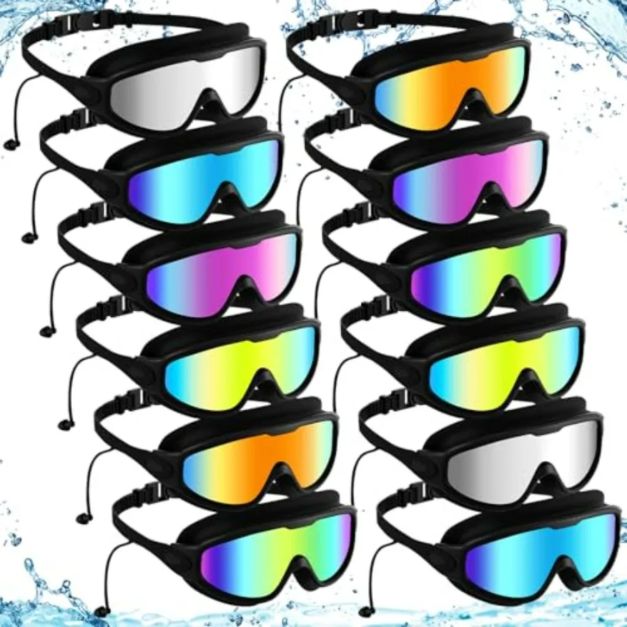 Swimming goggles for adult pool use, silicone material, black color, wide-view and anti-fog with no-leak design plus included e
Swimming goggles for adult pool use, silicone material, black color, wide-view and anti-fog with no-leak design plus included e