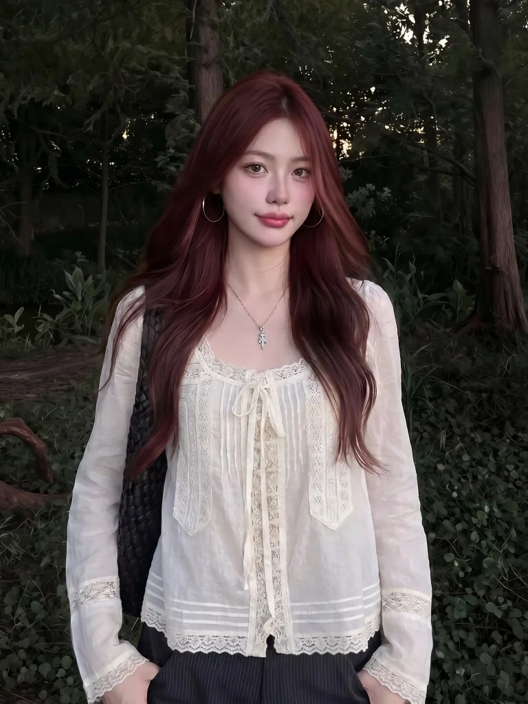 Bohemian Vacation Style Women's Shirt Lace Trim Shoulder Summer 2026 New plus Size Beautiful Top Korean Version Loose Fit
Bohemian Vacation Style Women's Shirt Lace Trim Shoulder Summer 2026 New plus Size Beautiful Top Korean Version Loose Fit