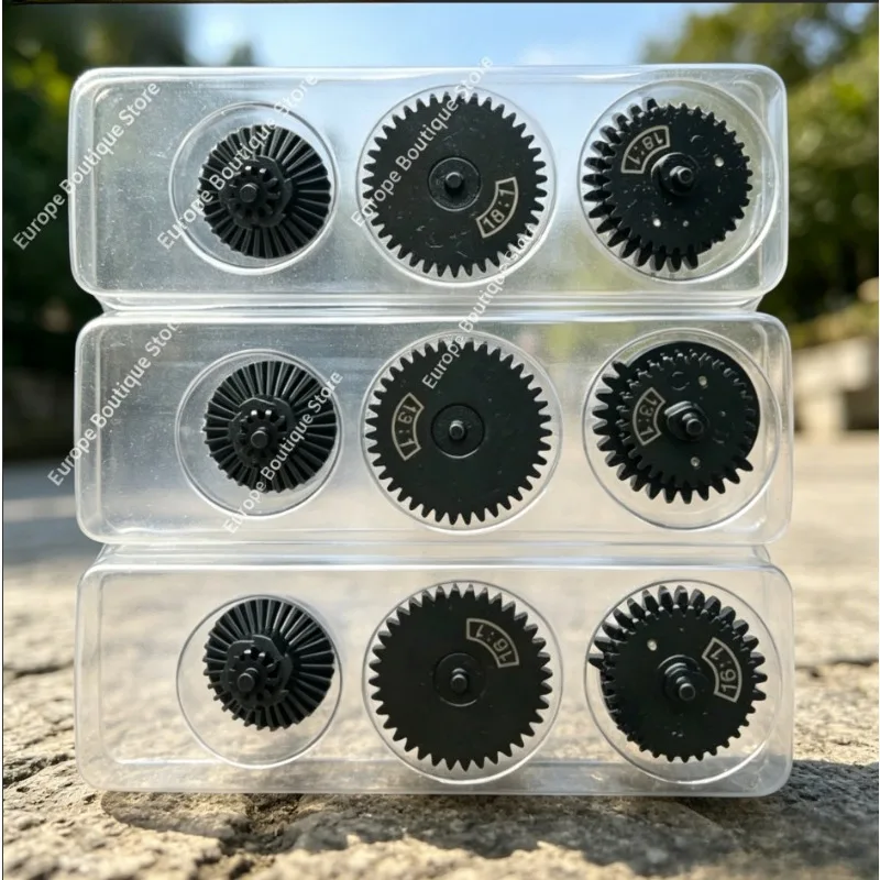 Steel Cut Gear Set 13:1/16:1/18:1 CNC Metal Gears for Ver.2 Gen 8/9/10 Gearbox
Steel Cut Gear Set 13:1/16:1/18:1 CNC Metal Gears for Ver.2 Gen 8/9/10 Gearbox