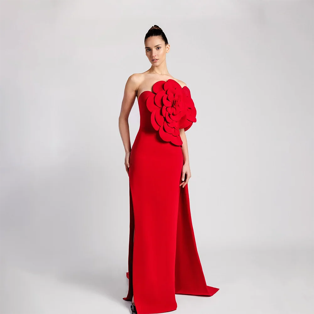 Customized Exquisite Strapless Flower Pleated Long Evening Dresses Backless Floor-Length Bridal Wedding Party Girl Prom Gowns
Customized Exquisite Strapless Flower Pleated Long Evening Dresses Backless Floor-Length Bridal Wedding Party Girl Prom Gowns