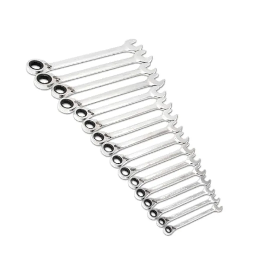 GEAWRENCH 16 Pc. Reversible Ratcheting Combination Wrench Set, Metric - 9602N
GEAWRENCH 16 Pc. Reversible Ratcheting Combination Wrench Set, Metric - 9602N