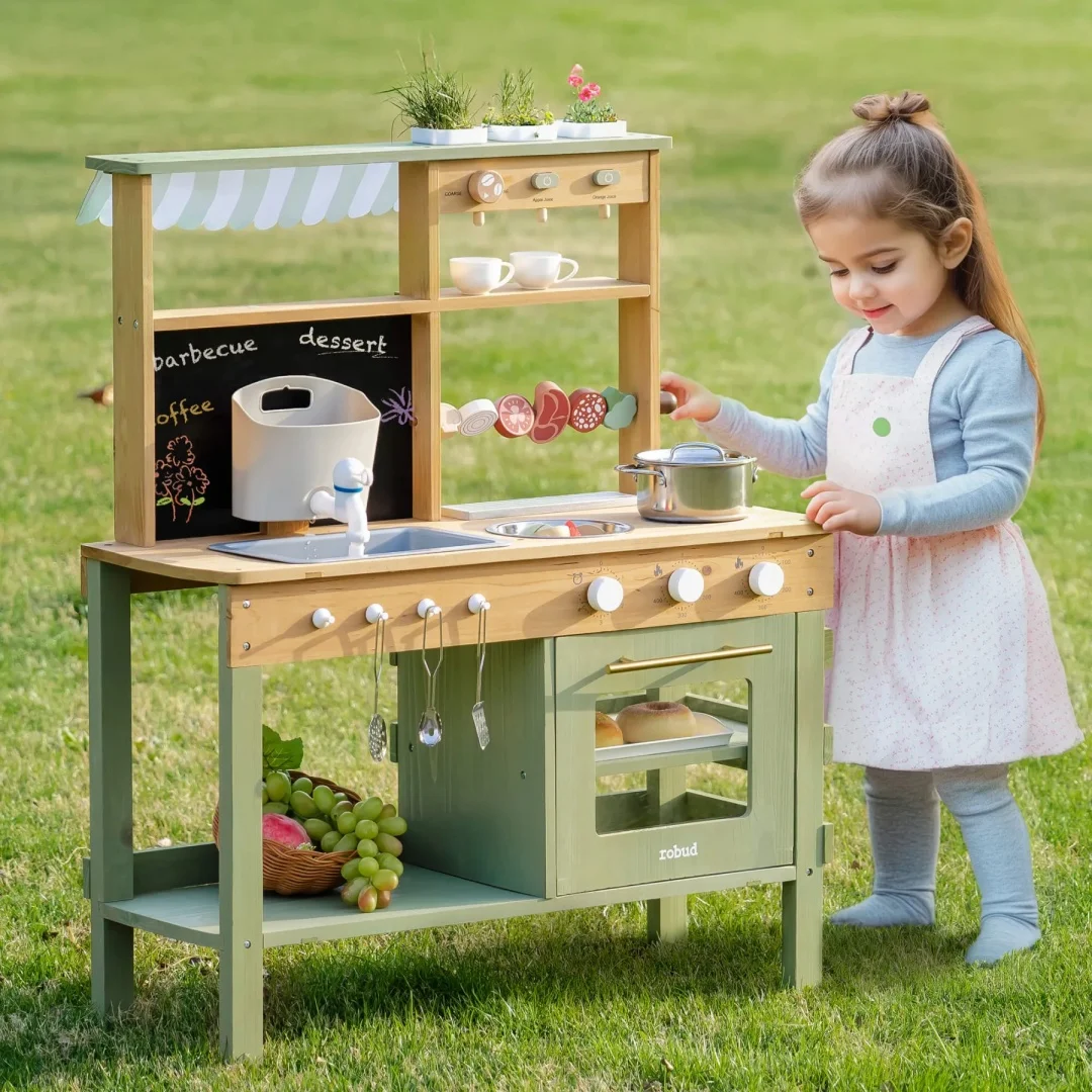 Robotime Robud Outdoor Play Kitchen Wooden Monteeori Toys for Kids Outdoor Ages 3+ Years Green
Robotime Robud Outdoor Play Kitchen Wooden Monteeori Toys for Kids Outdoor Ages 3+ Years Green