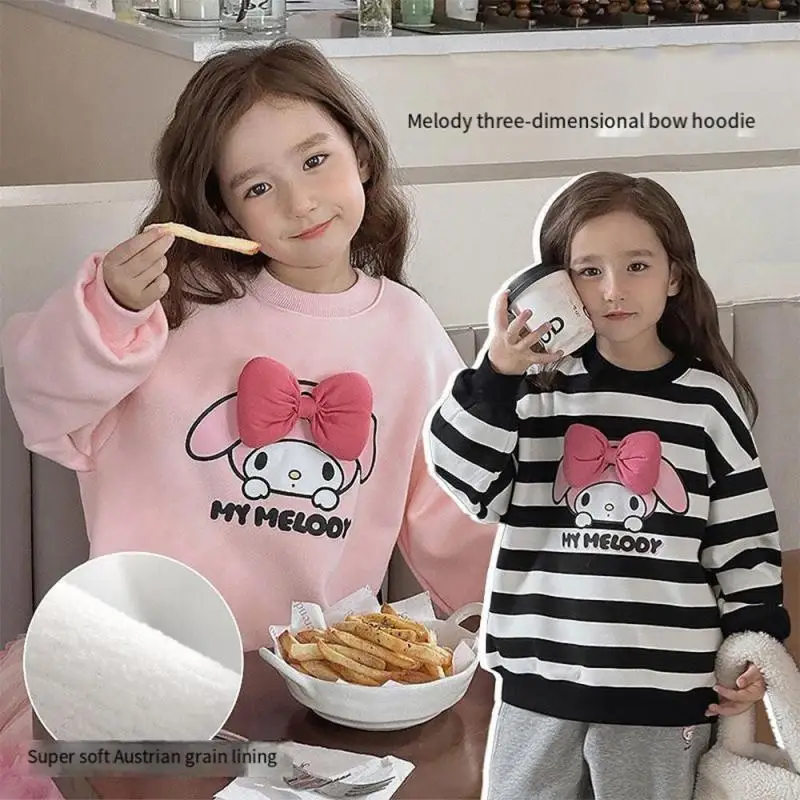 Детская толстовка Sanrio My Melody с капюшоном, Осень-зима, бабочка плюс, бархатная аниме фигурка, спортивная одежда, универсальный мультяшный кавайный новый стиль
Детская толстовка Sanrio My Melody с капюшоном, Осень-зима, бабочка плюс, бархатная аниме фигурка, спортивная одежда, универсальный мультяшный кавайный новый стиль