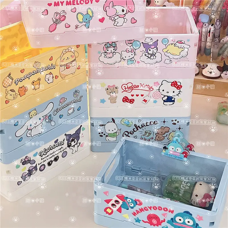 Kawaii Sanrio Hello Kitty Kuromi Desktop Storage Anime Cartoon Cute Organizing Stationery Miscellaneous Boxes Girl's Gifts Toys
Kawaii Sanrio Hello Kitty Kuromi Desktop Storage Anime Cartoon Cute Organizing Stationery Miscellaneous Boxes Girl's Gifts Toys