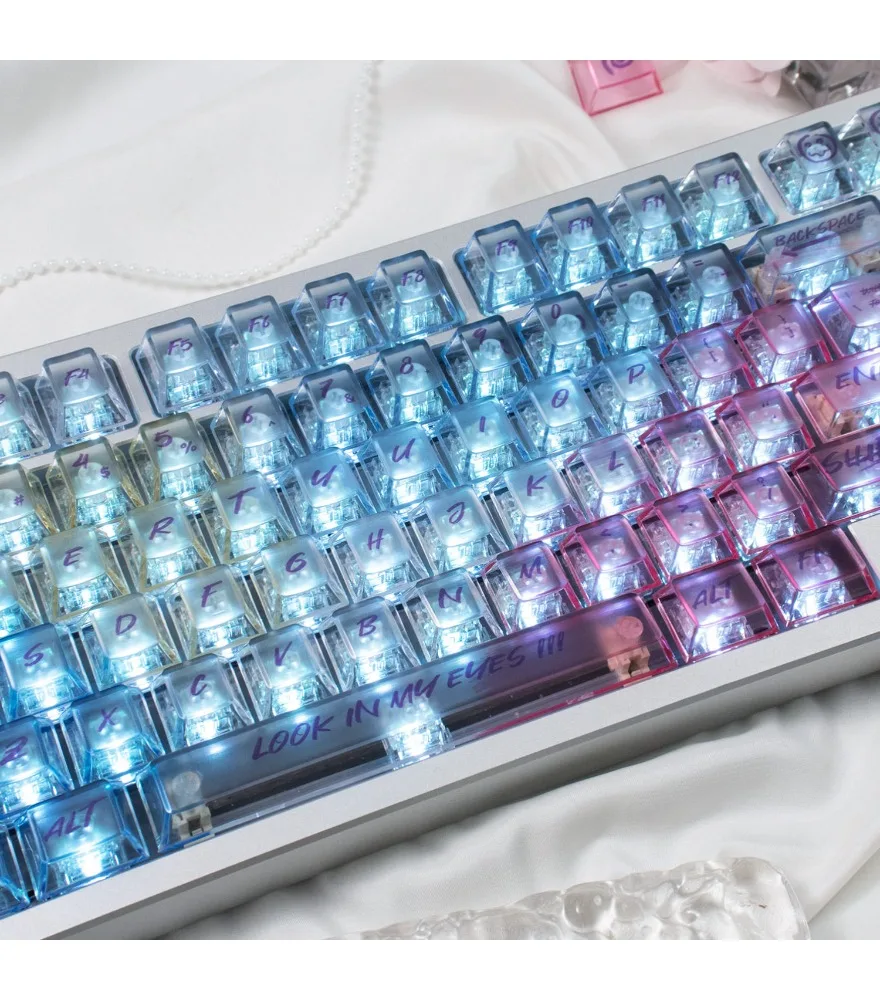 Light color rainbow gradual change transparent keycap keys customization original factory suitable for wooting and mechanical
Light color rainbow gradual change transparent keycap keys customization original factory suitable for wooting and mechanical
