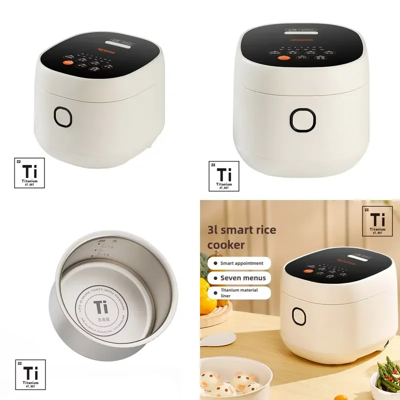 Titanium Inner Liner 3L Smart Rice Cooker With Reservation Function
Titanium Inner Liner 3L Smart Rice Cooker With Reservation Function