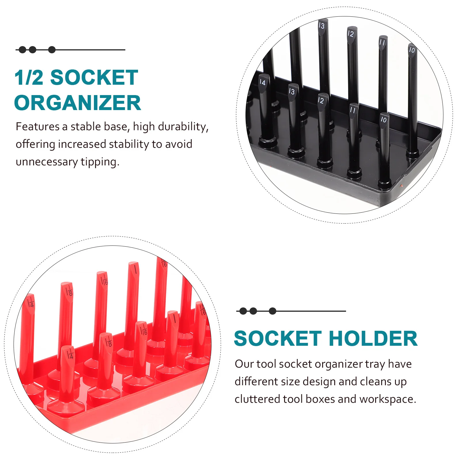 6pcs 1/4-Inch 1/2-Inch 3/8-Inch Socket Organizer Holder Tool Box Tray Storage For Sockets Socket Organizers For Toolboxes Tool
6pcs 1/4-Inch 1/2-Inch 3/8-Inch Socket Organizer Holder Tool Box Tray Storage For Sockets Socket Organizers For Toolboxes Tool