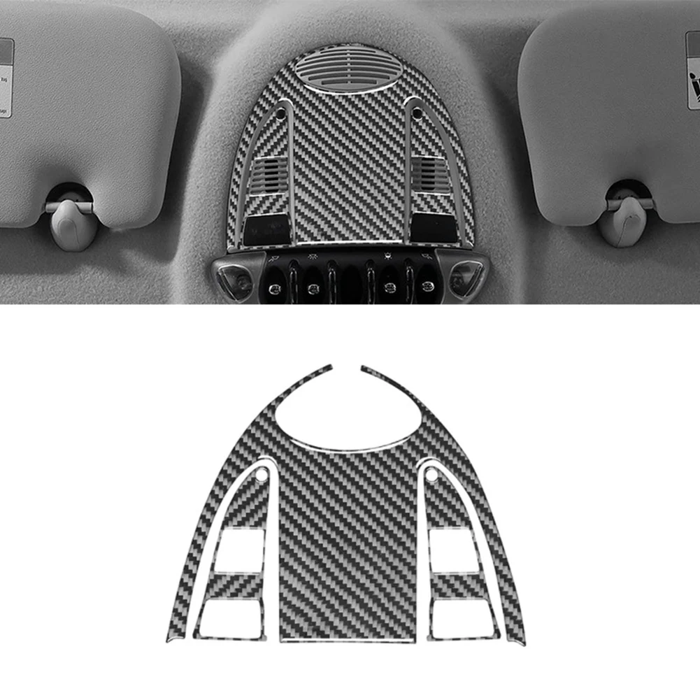Roof Reading Light Cover Panel Trim For Mini Cooper Hardtop R56 Clubman R55 Convertible R57 Carbon Fiber Stickers
